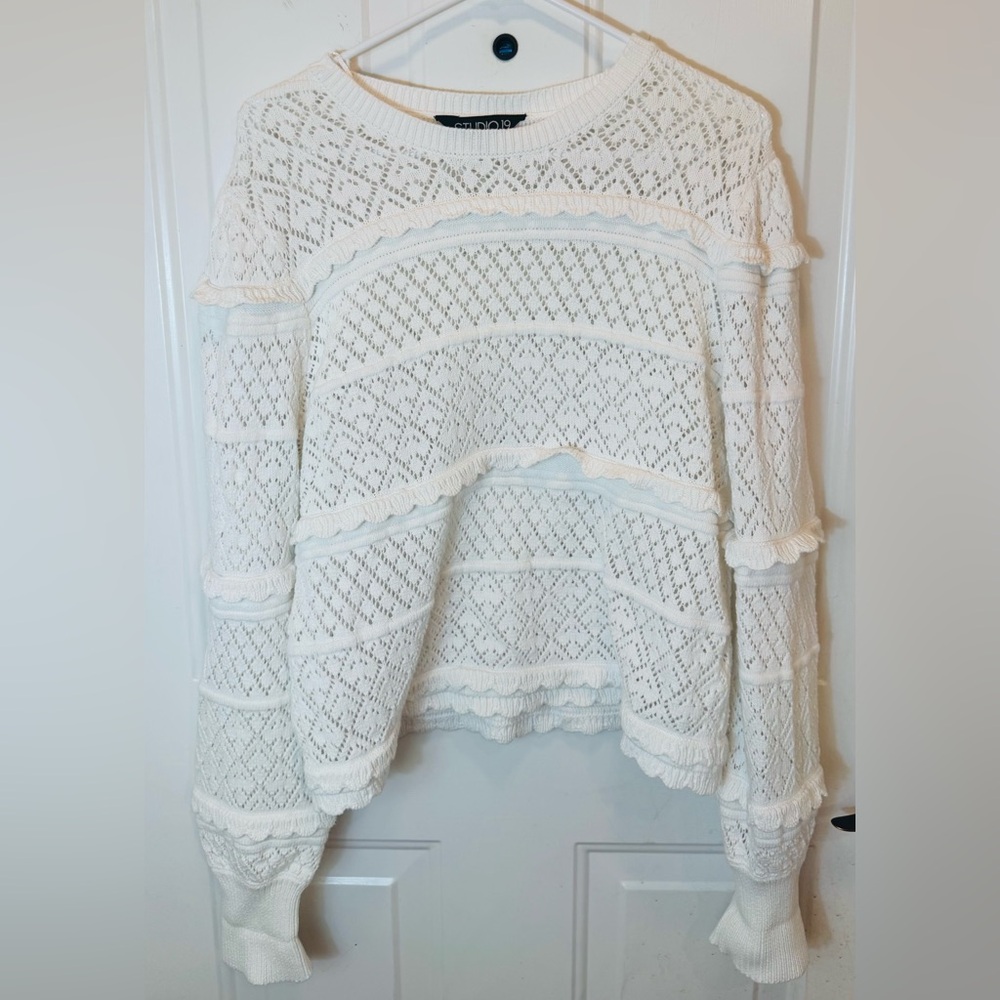 White Lace Sweater